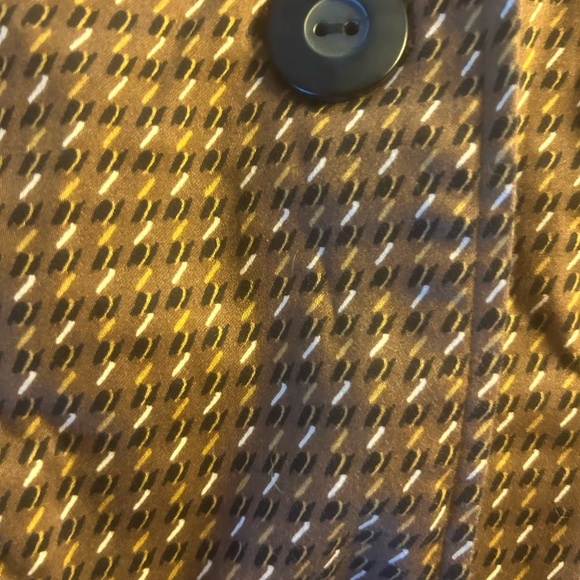 Brown Patterned Button-Up Coat - Picture 3 of 4